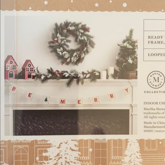 Martha Stewart Be Merry Fabric Garland NWT - Picture 2 of 5